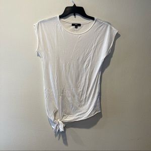 Diesel brand white asymmetrical hem teeshirt tee too with tie at bottom, size S